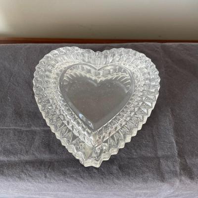 Lot of Heart Shaped Glass Decorative Trinket Dishes