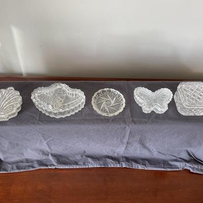 Lot of Glass Decorative Trinket Dishes