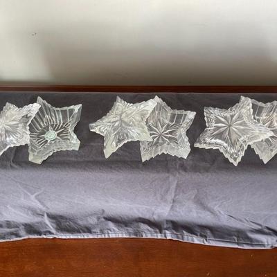 Lot of Star Shaped Glass Decorative Trinket Dishes