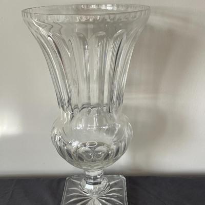 Fluted Heavy Thick Glass Vase