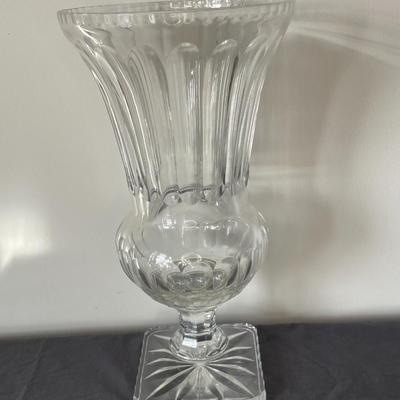 Fluted Heavy Thick Glass Vase