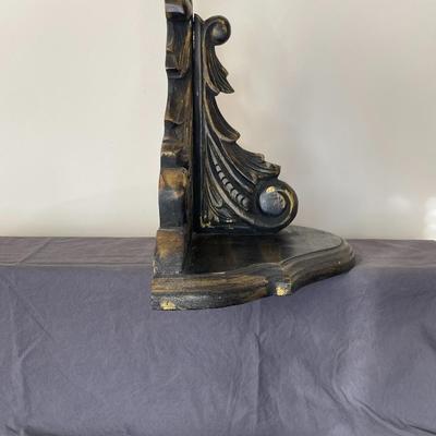 Wooden Carved Wooden Decorative Shelf