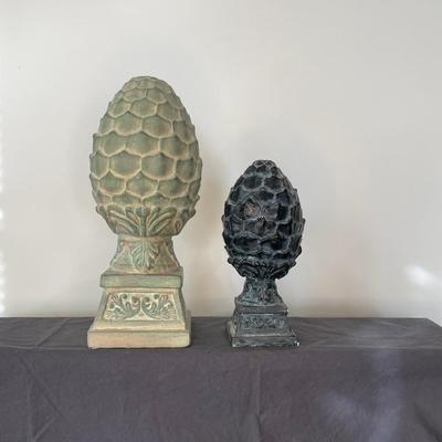 Pair of Acorn Decoctive Sculptures