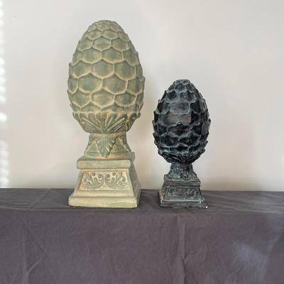 Pair of Acorn Decoctive Sculptures
