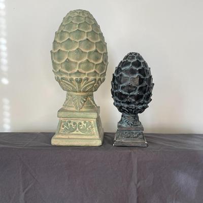 Pair of Acorn Decoctive Sculptures