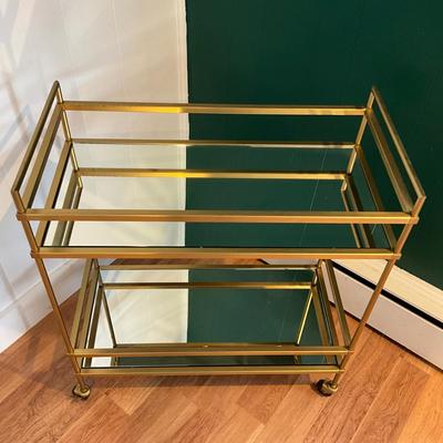110 West Elm Terrace Brass Finish Bar Cart