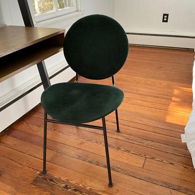 110 West Elm Leaning Shelf Desk with Green West Elm Chair