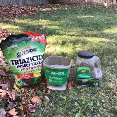 148. Grass Seed and Spreader