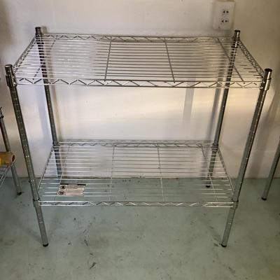 153. 3-Shelf Metal Shelving Unit