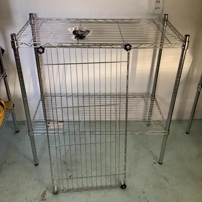 153. 3-Shelf Metal Shelving Unit
