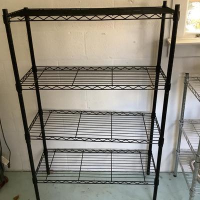 155. 4-Tier Black Shelving Unit