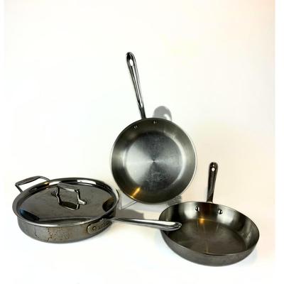 159. Set of 3 All-Clad Frying Pans