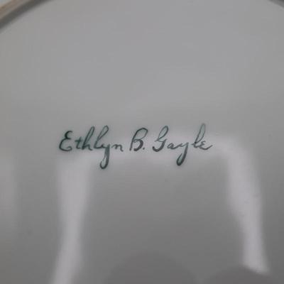 Hand-Painted Plate by Ethlyn B. Gayle
