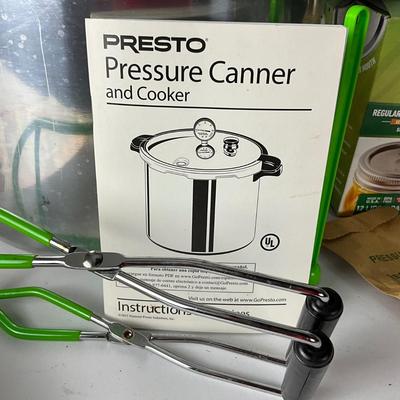 170. Like New PRESTO- Pressure Cooker with Jars and Cookbooks