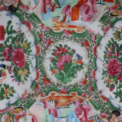 Chinese Famille Rose Canton Porcelain Plate