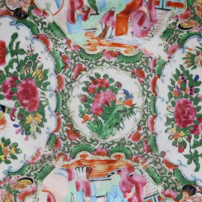 Chinese Famille Rose Canton Porcelain Plate