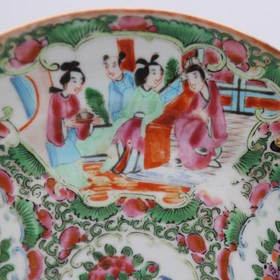 Chinese Famille Rose Canton Porcelain Plate