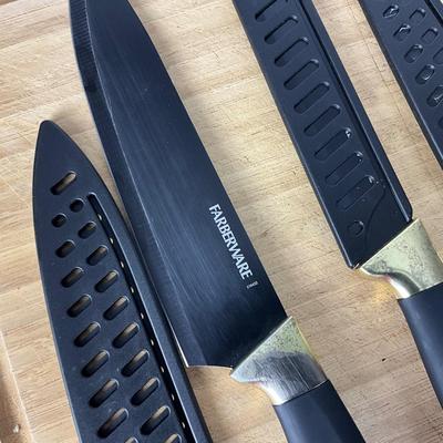 175. FARBERWARE- Knife Set and IKEA Cutting Board
