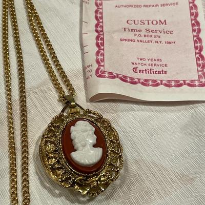 Lucerne Cameo necklace watch