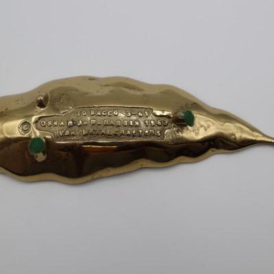Brass Tobacco Leaf, VA Metalcrafters, 1963