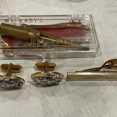 Repair kit, tie clip & cufflinks