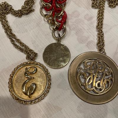 Vintage initial jewelry