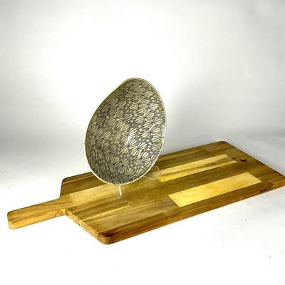 177. Long IKEA Cutting Board with West Elm Bowl