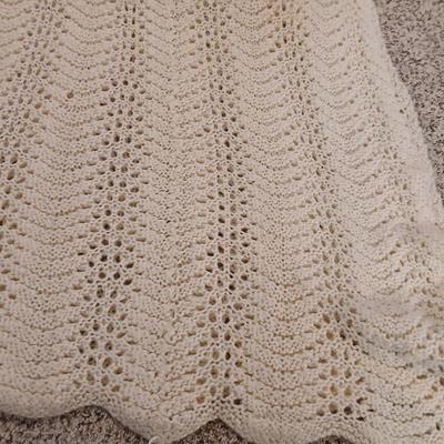 Super soft red & black throw blanket -White Afghan and a black neck pillow