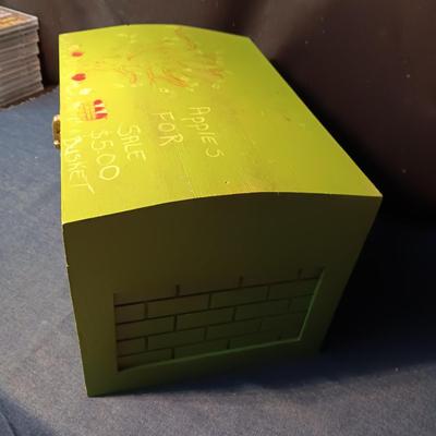 WOODEN CHEST FULL OF FRIDGE MAGNETS