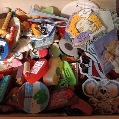 WOODEN CHEST FULL OF FRIDGE MAGNETS
