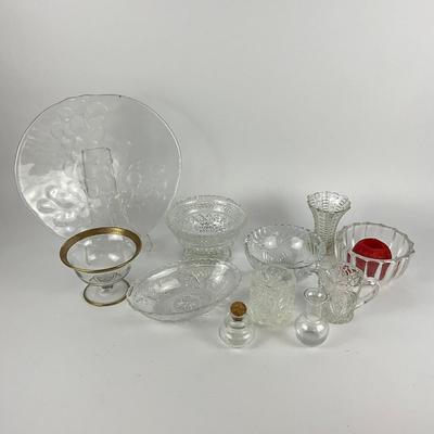 310 Large Clear Cut Glass Lot