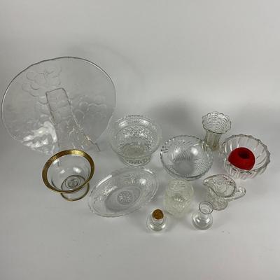 310 Large Clear Cut Glass Lot