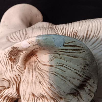 CERAMIC ELEPHANT W/BABY STATUE