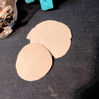 SWEET WOODEN DOLL BENCH, SNOOPY FIGURES, SAND DOLLARS AND MORE