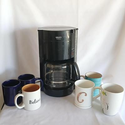 Krups Proforma coffee maker with six coffee mugs