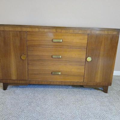 Mid Century Credenza MCM real wood beauty! Marked no. 87