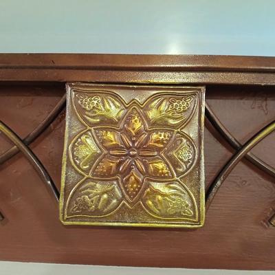 Decorative metal framed mirror