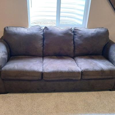 United Furniture Industries Suede like full sized sofa couch