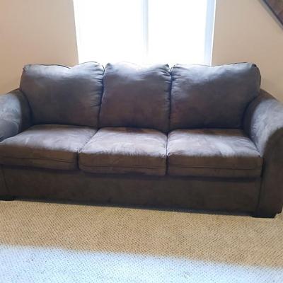 United Furniture Industries Suede like full sized sofa couch