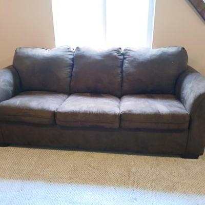 United Furniture Industries Suede like full sized sofa couch