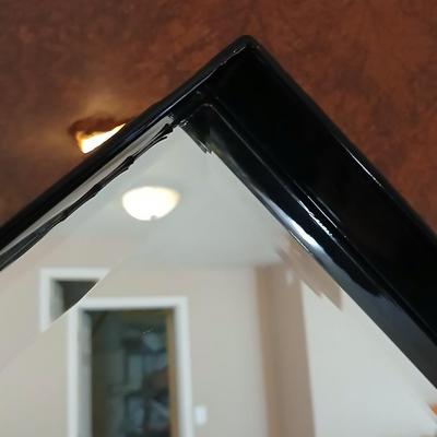 Three-piece decorative framed wall mirrors with beveled glass