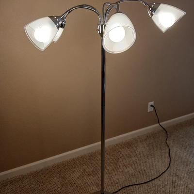 Chrome Portable Luminaire Lamp adjustable lights 57"