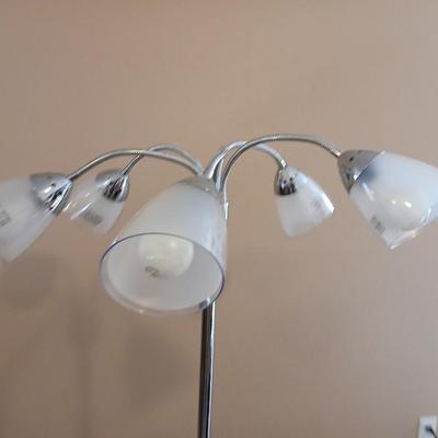 Chrome Portable Luminaire Lamp adjustable lights 57"