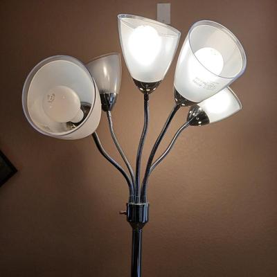 Chrome Portable Luminaire Lamp adjustable lights 57"