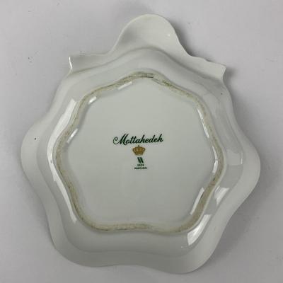 317 Mottahedeh Plate & Vase With Sterling Plate Flower Holder