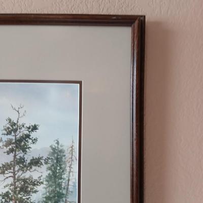 "Majestic Solitude" watercolor by Jessie Scott numbered and framed watercolor painting with Limited Edition Certificate