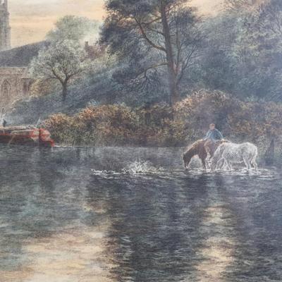 Framed "Great Marlow" Etched By A Brunet Delaines / Printed By Vicat Cole R.A.