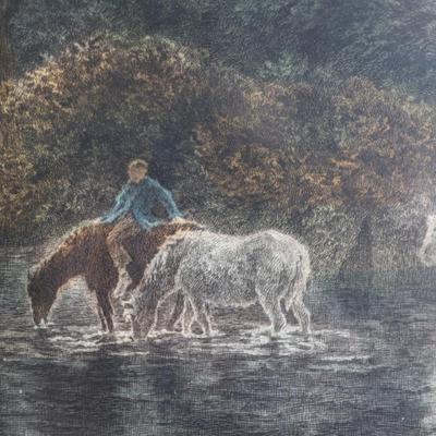 Framed "Great Marlow" Etched By A Brunet Delaines / Printed By Vicat Cole R.A.