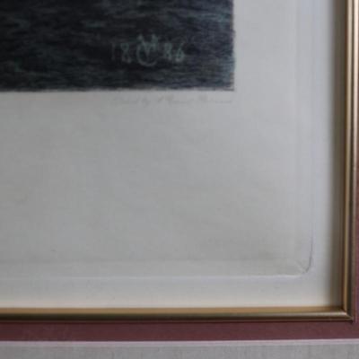 Framed "Great Marlow" Etched By A Brunet Delaines / Printed By Vicat Cole R.A.