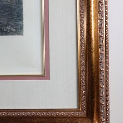 Framed "Great Marlow" Etched By A Brunet Delaines / Printed By Vicat Cole R.A.